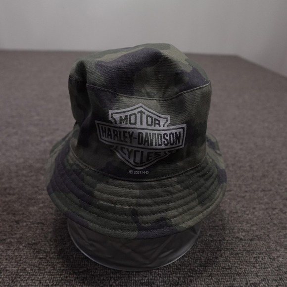 Harley-Davidson Other - Harley-Davidson Hat Bucket Toddler Boys Small Camo Orange Reversible Logo
